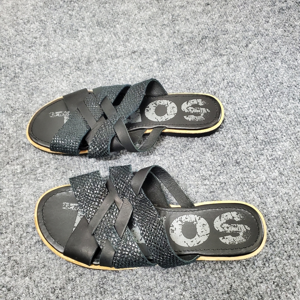 Sorel Open Toe Sandals Women's Size 7 Black